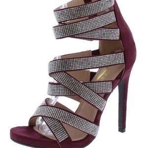 Wine Suede Women's Heel